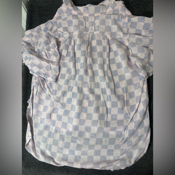 We the Free Oversized Pink & Purple Checkered Button Down Shirt- Size XS up to L - Picture 2 of 5
